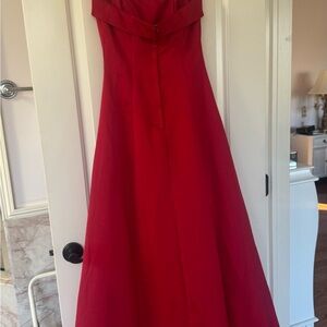 Urban Girl Nites Strapless Scarlet A-Line Maxi Dress